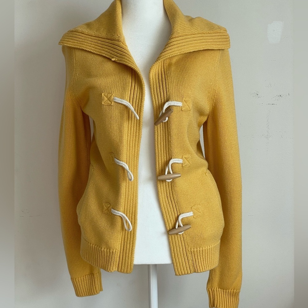 Yellow Toggle Sweater